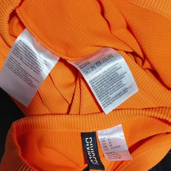 H&M Vibrant Orange Tank Vest Cropped Top - Picture 17 of 17